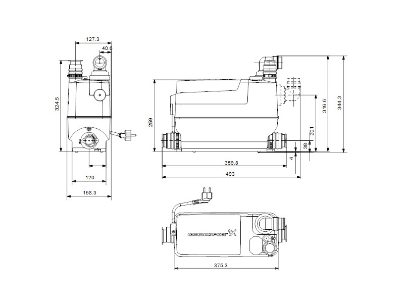 GRUNDFOS SOLOLIFT2 C-3 SZENNYVIZ ATEMELO SZIVATTYU - Merkapt Zrt.